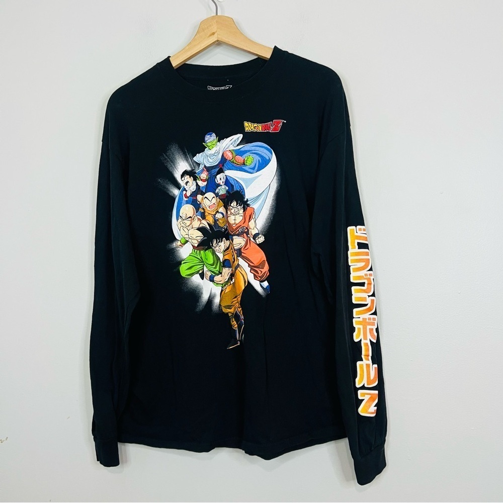 Dragon Ball Z Black Retro Graphic Long Sleeve Tee Large